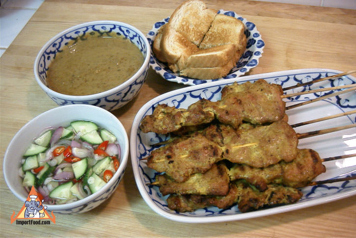 泰国猪肉卫星，“ Moo Satay”